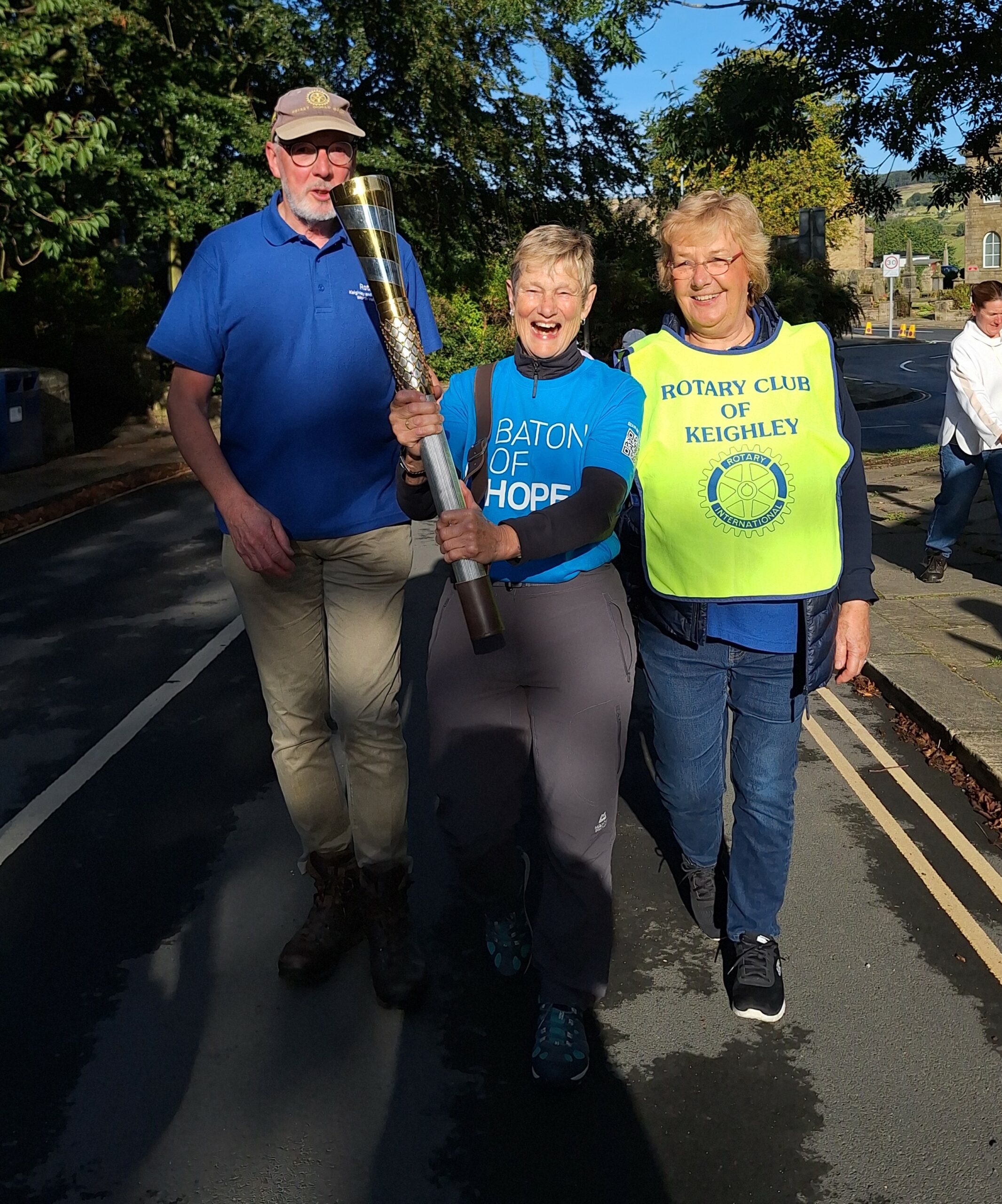 Rotarians support ‘Baton of Hope’ journey